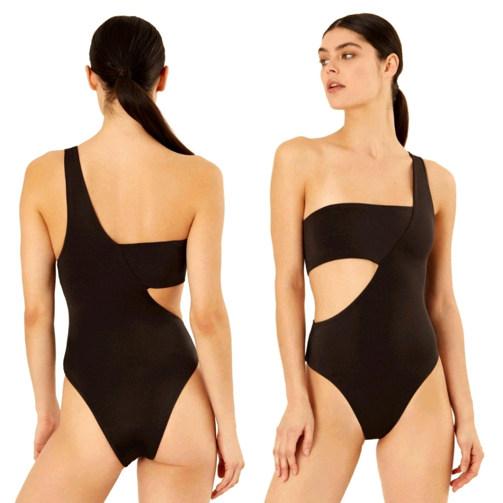 ONIA 90's Minimalism Cut Out Asymmetrical Swimsuit